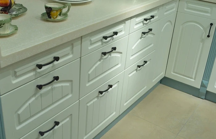 Модные черные ручки для кухонного шкафа аксессуары американской мебели комод