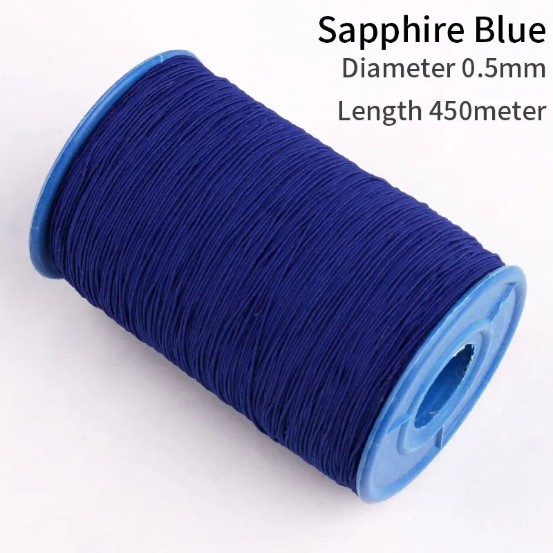 Sapphire Blue 0,5 мм эластичная линия эластичный шнур резиновая линия тонкая эластичная лента бисерная нить растягивающийся шнур для изготовления ювелирных изделий - Цвет: Sapphire Blue