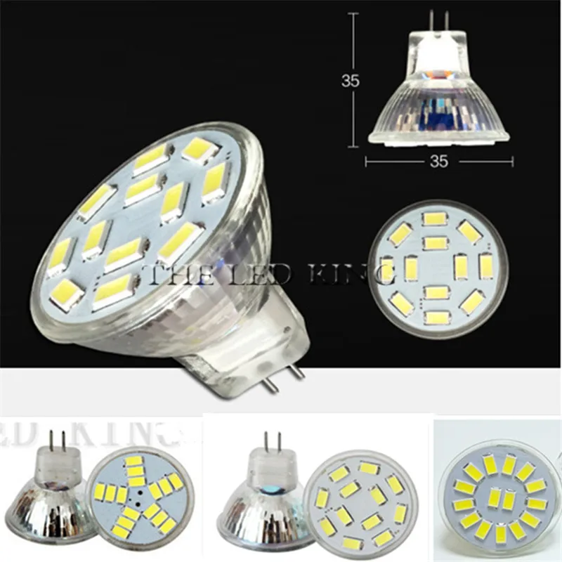 Светодиодная лампа MR11 12 В AC DC 5 Вт 7 светодиодная GU4 ampul 10LED 15LED 60 угол луча 5730SMD