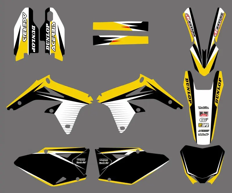 H2CNC наклейка Графика фон для Suzuki RMZ450 RM-Z450 2008 2009 2010 2011 2012 РМЗ RM-Z 450