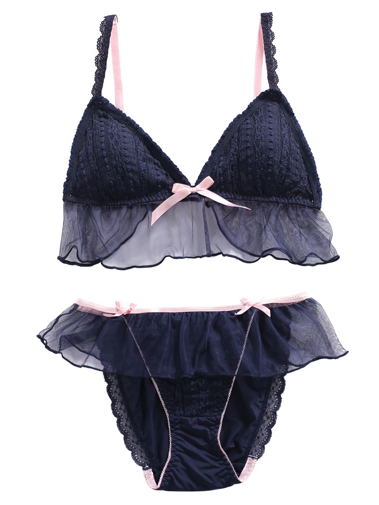 Комплект хлопкового нижнего белья принцессы из бюстгальтера и трусиков 3