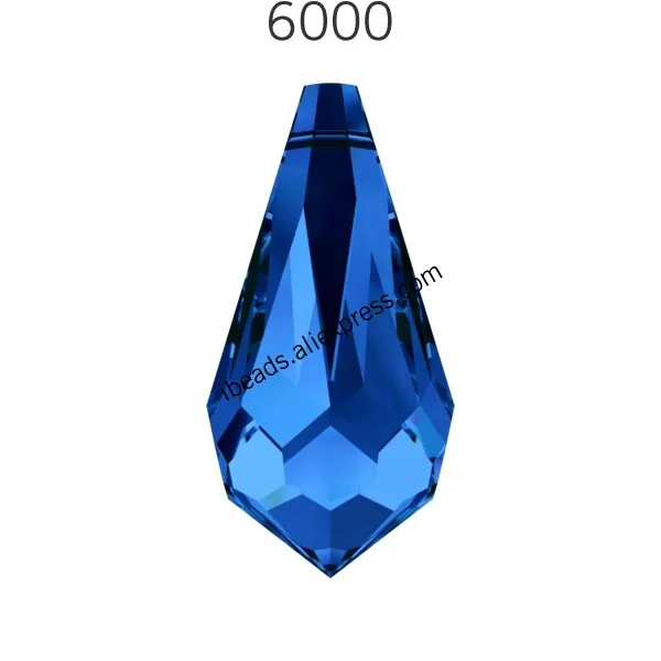 Sapphire 206 1 шт.) Кристалл от Swarovski 6000 каплевидный кулон сделано в австрийском стиле свободные бусины горный хрусталь сделай сам Изготовление ювелирных изделий - Цвет: Sapphire 206