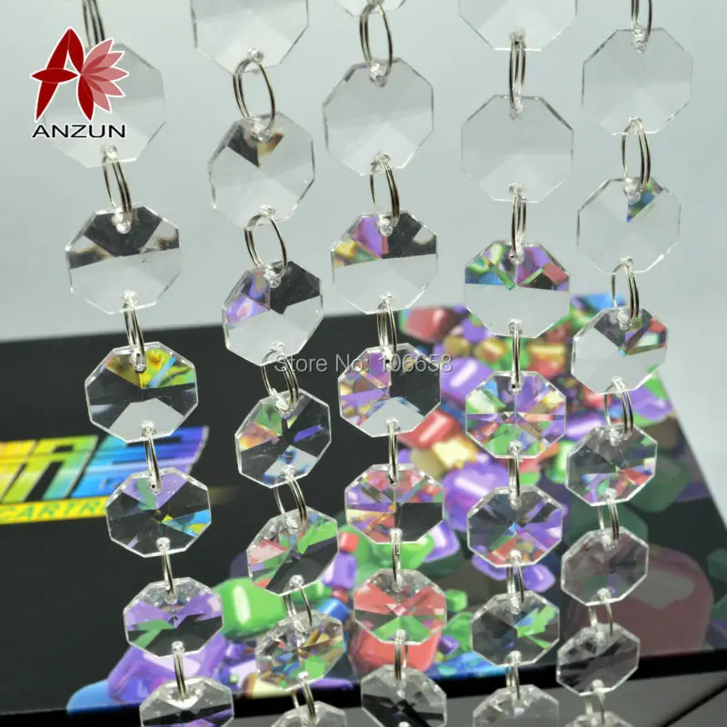 Восьмиугольная Акриловая Гирлянда с бисером 11 ярдов 16 мм блестящие вечерние