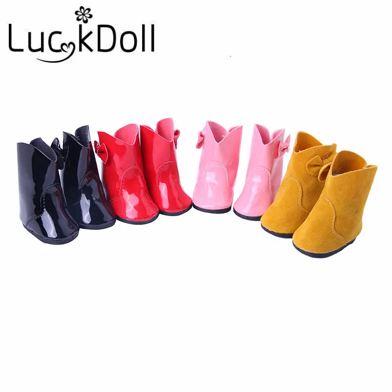 LUCKDOLL 4 цвета мини обувь для игрушек подходит 18 дюймовых американских кукол и 43 см