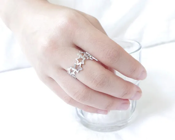 Модные кольца 10 шт./лот соединяемые с пентаграммой для женщин | Украшения и