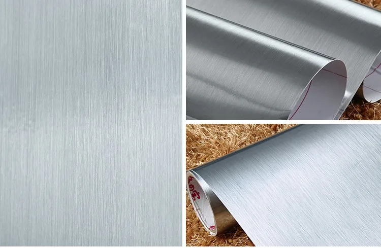 Серебряная металлическая текстура настенная бумага современный дизайн для