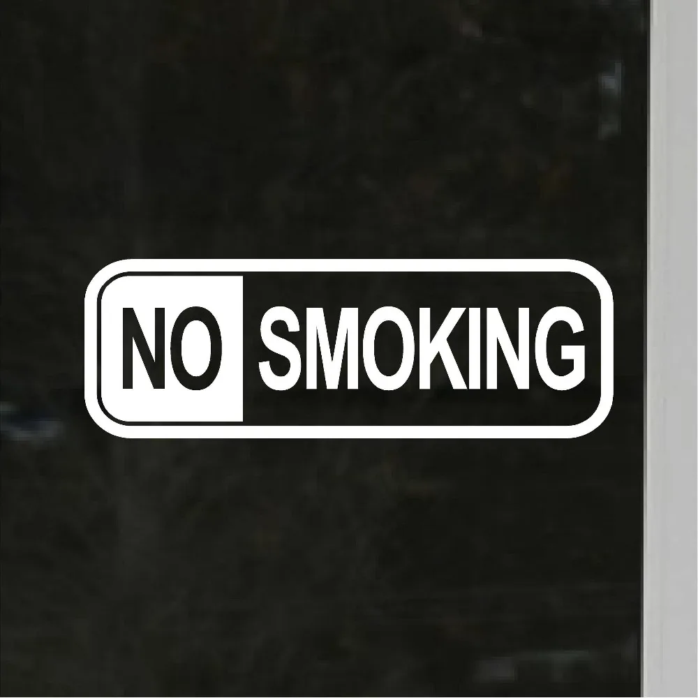 2 шт. не курить знак наклейки на стену окна офис домашний декор водонепроницаемая