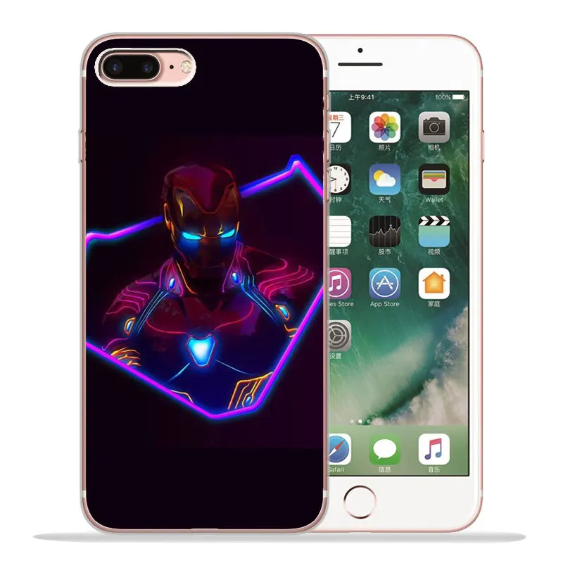 Роскошный чехол Marvel для iPhone X, XR, XS, Max, 5, 5S, SE, 6, 6 S, 7, 8 Plus, силиконовый чехол, чехол, Capinha Etui, Железный человек, Тор, ракета