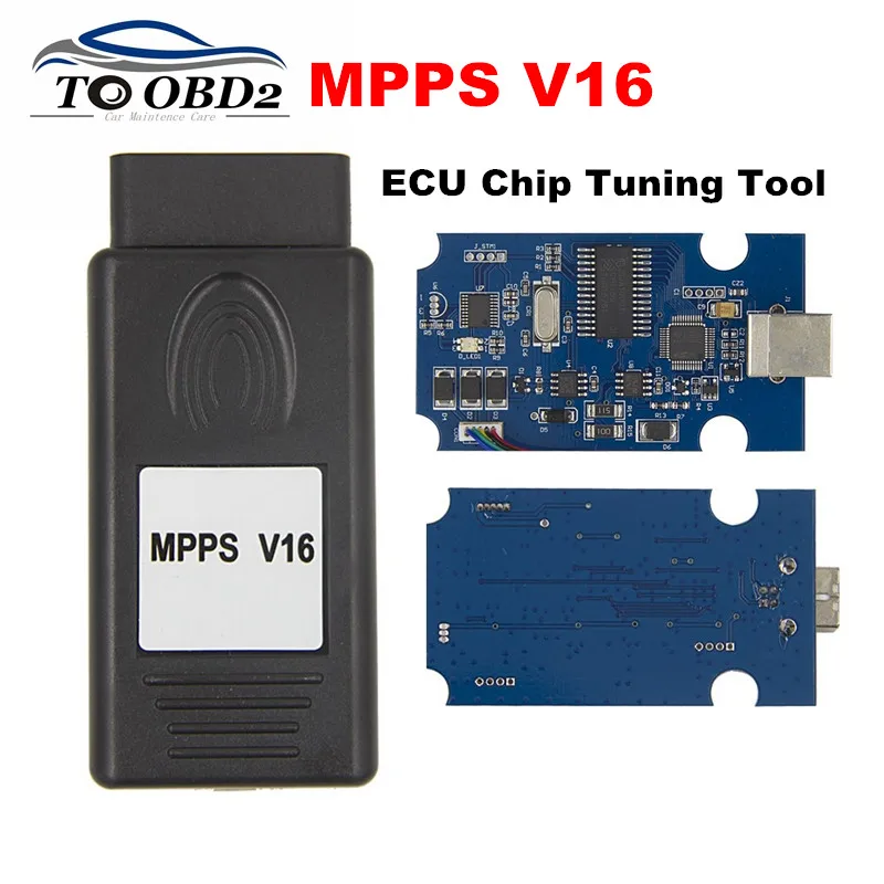 MPPS V16 Авто ECU чип тюнинг интерфейс многоязычный OBD OBDII чтение и запись ECU Flasher для RDC15 EDC16 EDC17 высокое качество