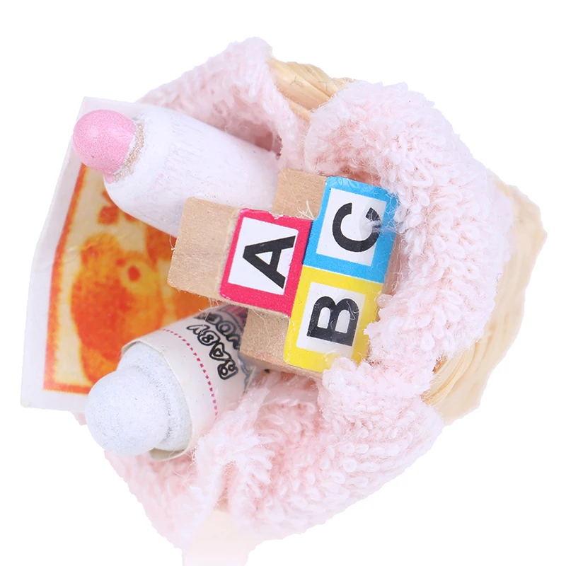 1:12 Necessary Toiletries Bath Supplies Baskets Doll House Miniature Accessories Dollhouse Miniatures For Doll's play | Игрушки и
