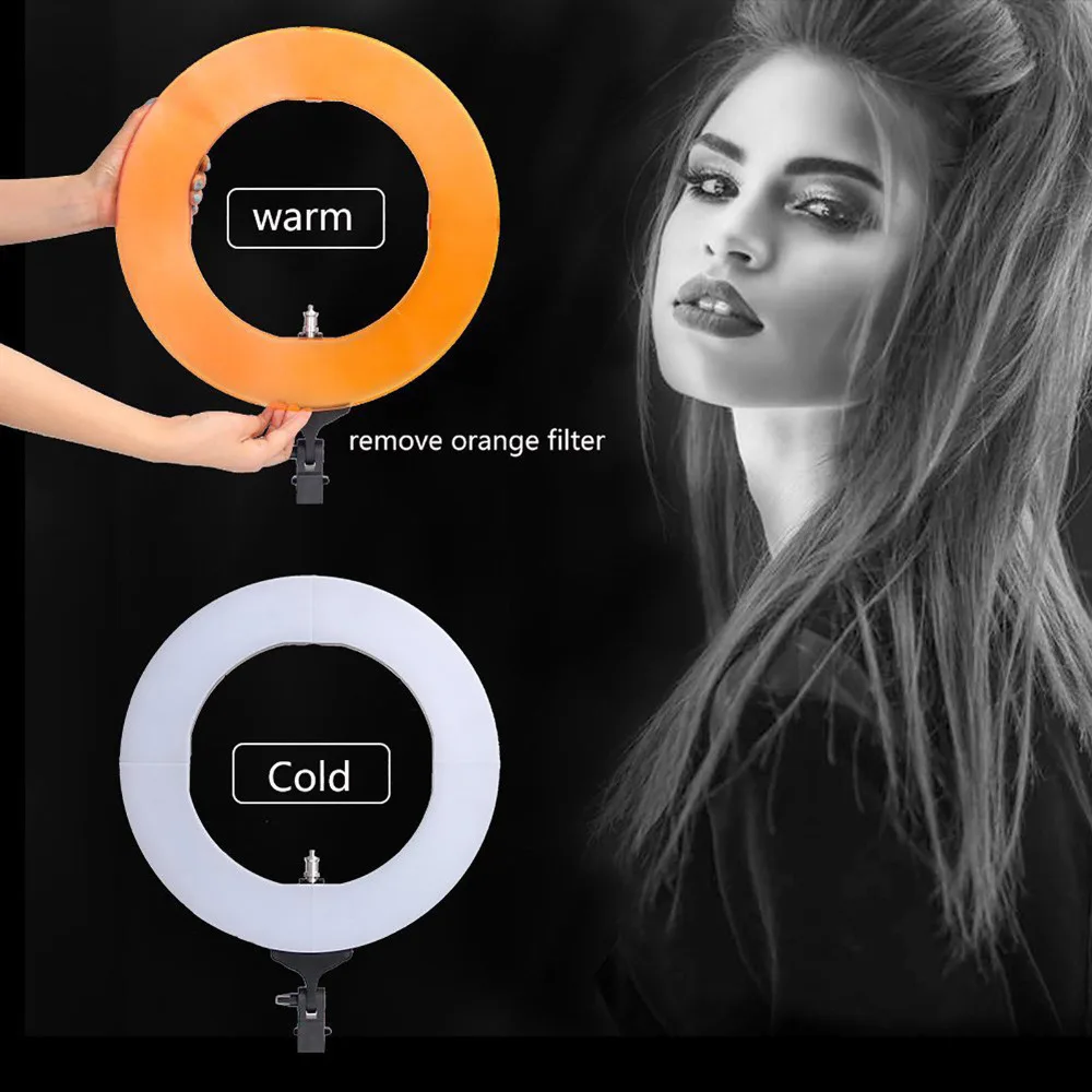 ZOMEI 14 &quotDimmable LED Studio Ring Light фотографическое освещение макияж лампа для камеры Фото