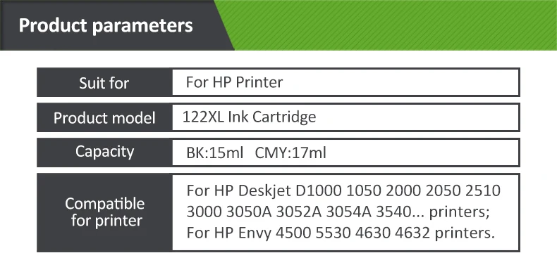 Plavetink для hp 122 122XL совместимый картридж Замена для Deskjet 1050 2000 3000 3050A 3052A 3054 1010 струйный принтер