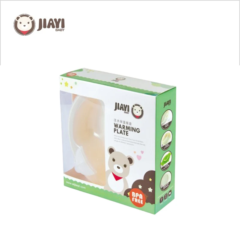 Нескользящая детская согревающая тарелка Jiayibaby доказательство пролива