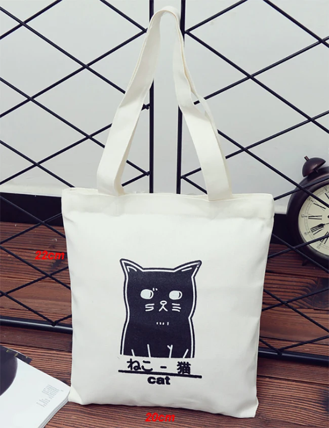 Black 22cm*20cm 100 pcs/lot Silkscreen Customised Logo Canvas Bag Shopper Custom Plain Tote Natural Shopping | Багаж и сумки