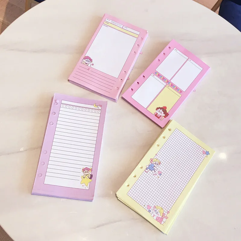 Корейский ins A6 Kawaii 6 отверстий планировщик наполнитель бумага s для Filofax офиса школы спираль тетрадь наполнитель бумага Биндер внутренние страницы