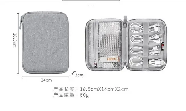 Single layer XS Электронные аксессуары, usb кабель органайзер для хранения, сумка, футляр, дорожная вставка, зарядное устройство, кабель, чехол, дорожная сумка для проводов - Цвет: Single layer XS