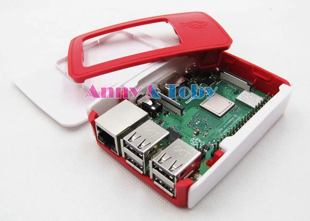 Модель B57: Официальный чехол Raspberry PI 3, Корпус Корпуса, пластиковая коробка для Raspberry PI 3 Model B+ plus
