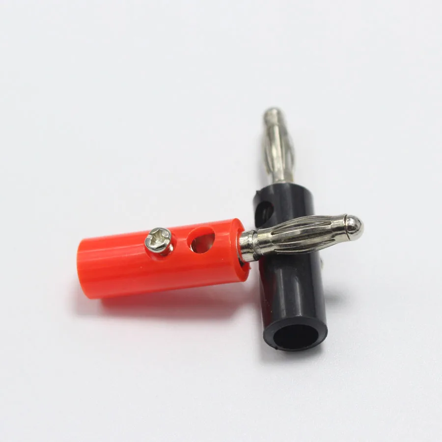 10 шт. 4 мм никелированный разъем типа банан Вилки для аудио видео динамик |