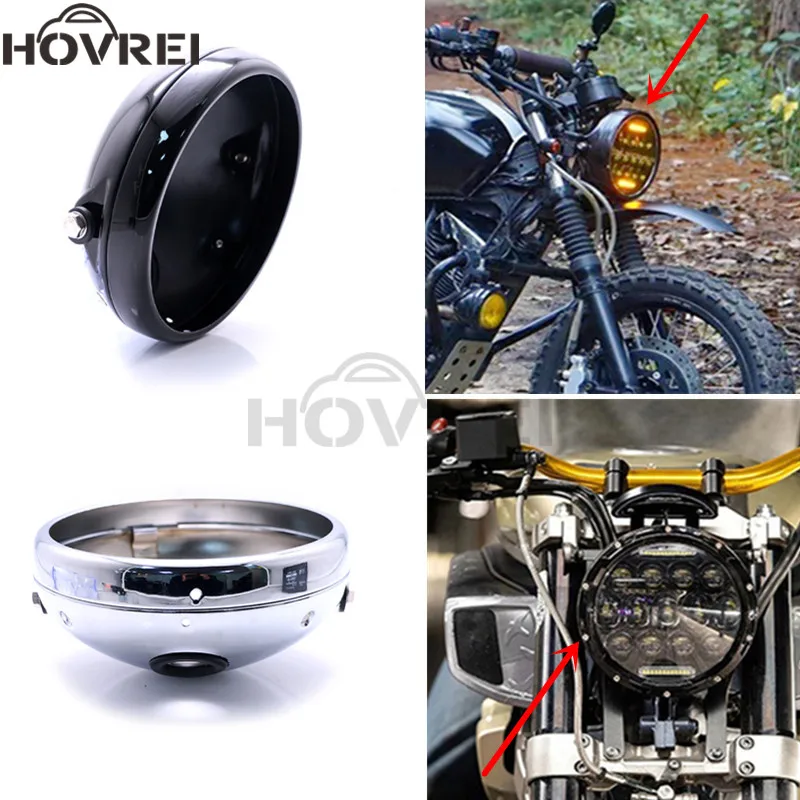 Универсальный алюминиевый светодиодный мотоциклетный ретро-фонарь 7 дюймов