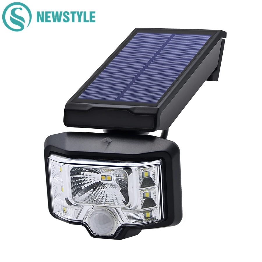 Наружные солнечные светодиодные фонари с поворотом на 360 градусов датчик