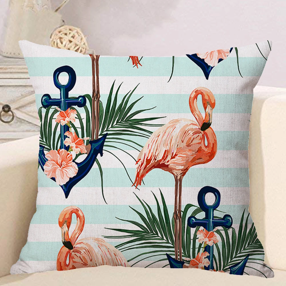 Фламинго узор наволочка 4 шт 45*45 см бросить декоративные квадратные подушки чехол