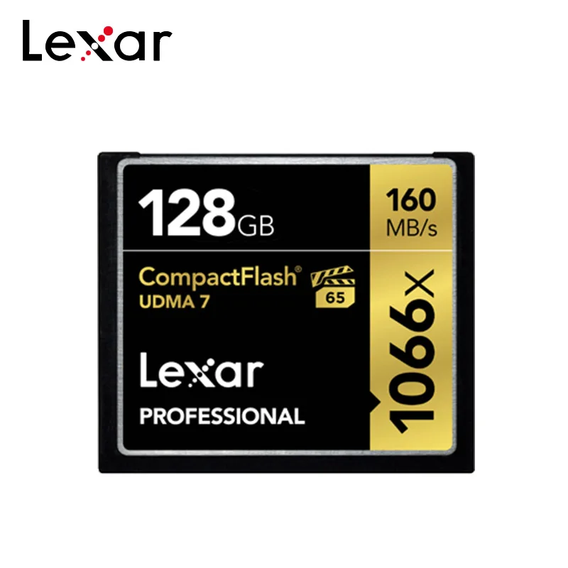 Карта памяти Lexar CF 128 ГБ 1066x32 UDMA 7 макс. 160 Φ 64 компактная флеш карта для Full HD 3D и 4K