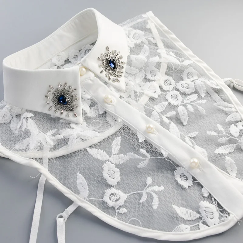 Женская рубашка со съемным воротником воротник обманка с лацканами винтажные