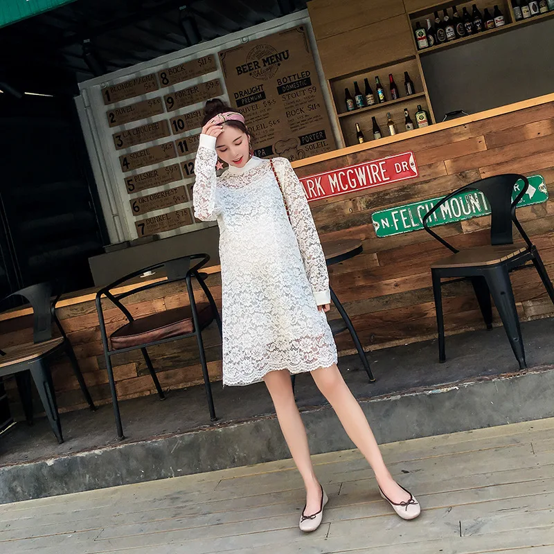 Женское модное летнее сексуальное кружевное платье с длинным рукавом и