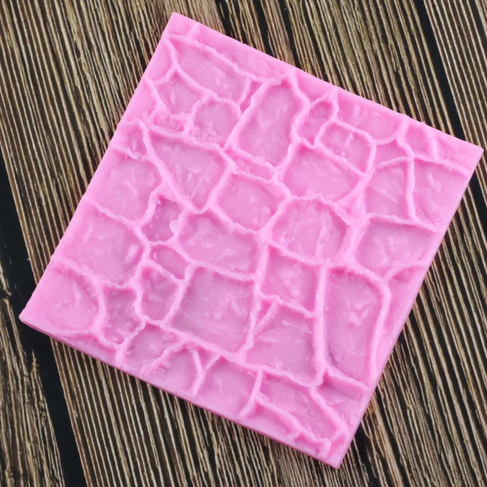 Силиконовая форма сделай сам для украшения торта помадки 3D текстуры камня