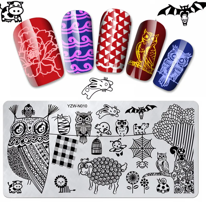 10 шт. пластины для штамповки ногтей Красота Маникюр украшения принадлежности