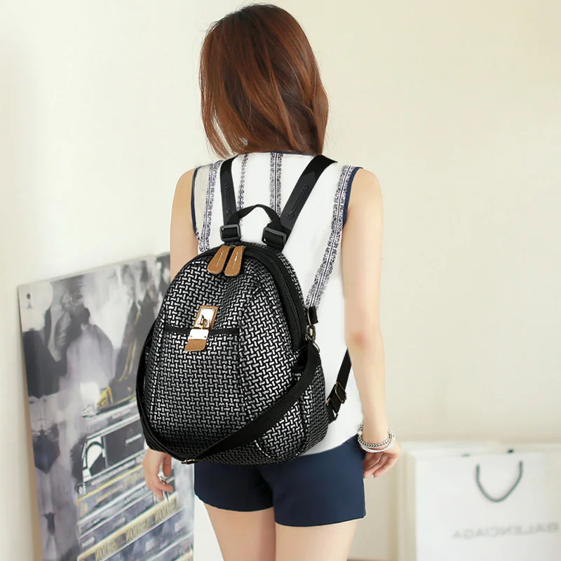 Женский рюкзак из мягкой кожи с защитой от кражи большой удобный дорожный ранец