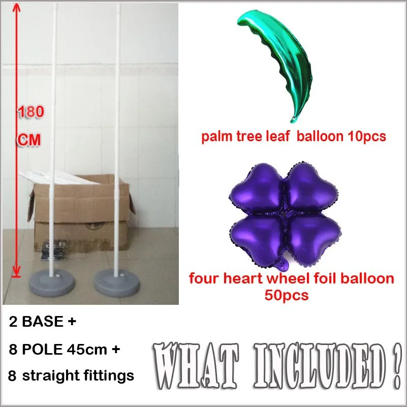purple column Diy пальмовое дерево 180 см вынос руля кокосовый воздушный шар в форме дерева colum Свадебные украшения для вечеринок Массовая база& палочка& баллоны - Цвет: purple column