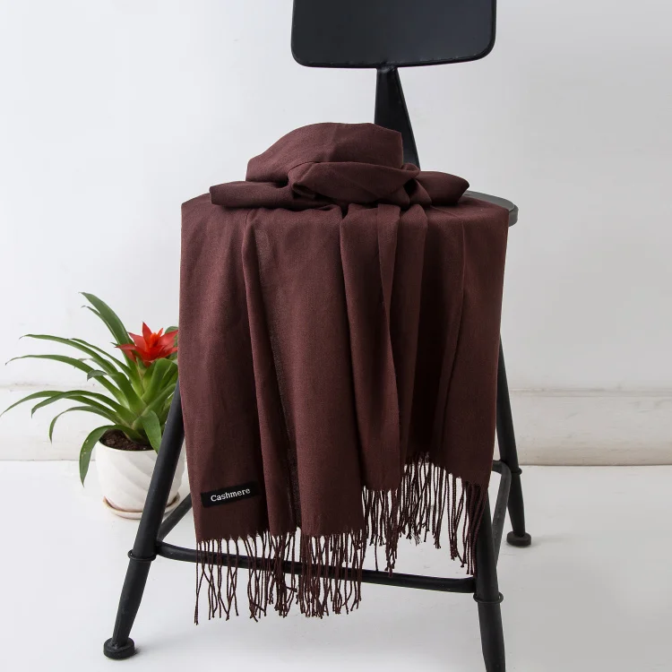 

Men solid color women cashmere scarves with tassel spring and winter thin scarf high quality female shawl hot sale men's scarf