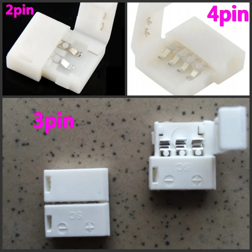 10 шт. 2 контактный 3 4 разъем зажим для 8 мм безsolderless led не водонепроницаемый|solderless