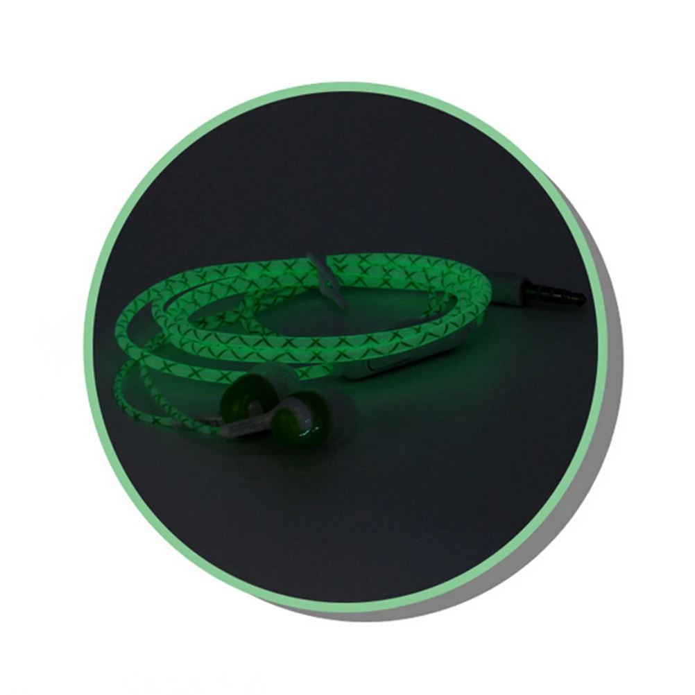 Новые светящиеся в темноте крутые светодиодные наушники с микрофоном ночное