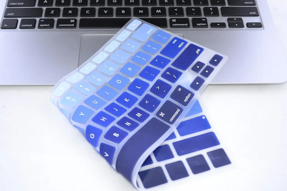 2015 13 &quotСША Градиент Синий Силиконовый защитный чехол для клавиатуры Apple Mac MacBook Pro