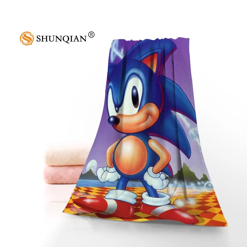 Новые пользовательские Sonic полотенце с ежом печатных хлопок лицо/банные полотенца из микрофибры Ткань для детей Мужчины Женщины полотенце для душа s A8.8 - Цвет: 24