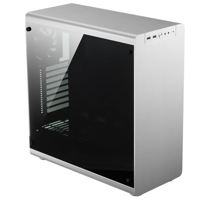Jonsbo RM4 ATX корпус алюминиевый закаленное стекло односторонний через компьютер