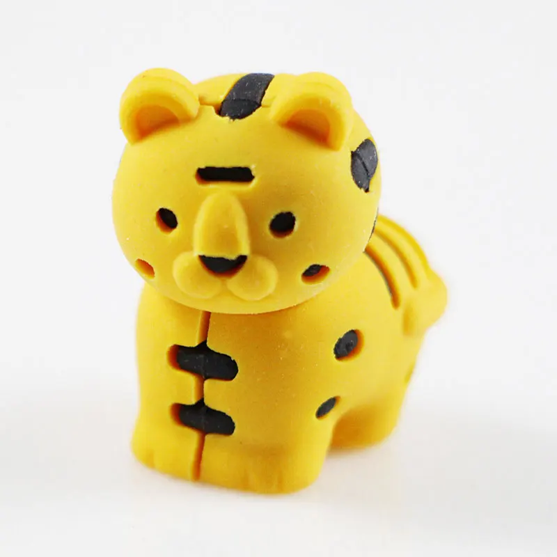 1X Мультфильм собрать ластик мини Тигр Моделирование Детские Канцелярские