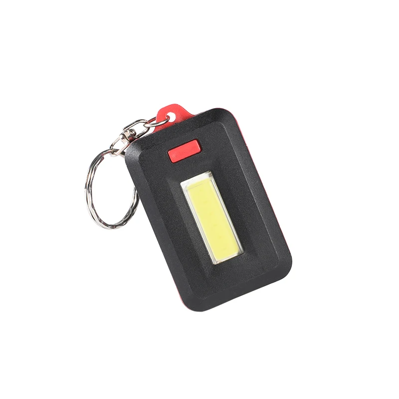Red no battery Брелок GIJOE cob, светильник-вспышка, 4 режима, мини светодиодный светильник, 3* AAA батареи, пластиковый материал, Водонепроницаемый аварийный светильник - Испускаемый цвет: Red no battery