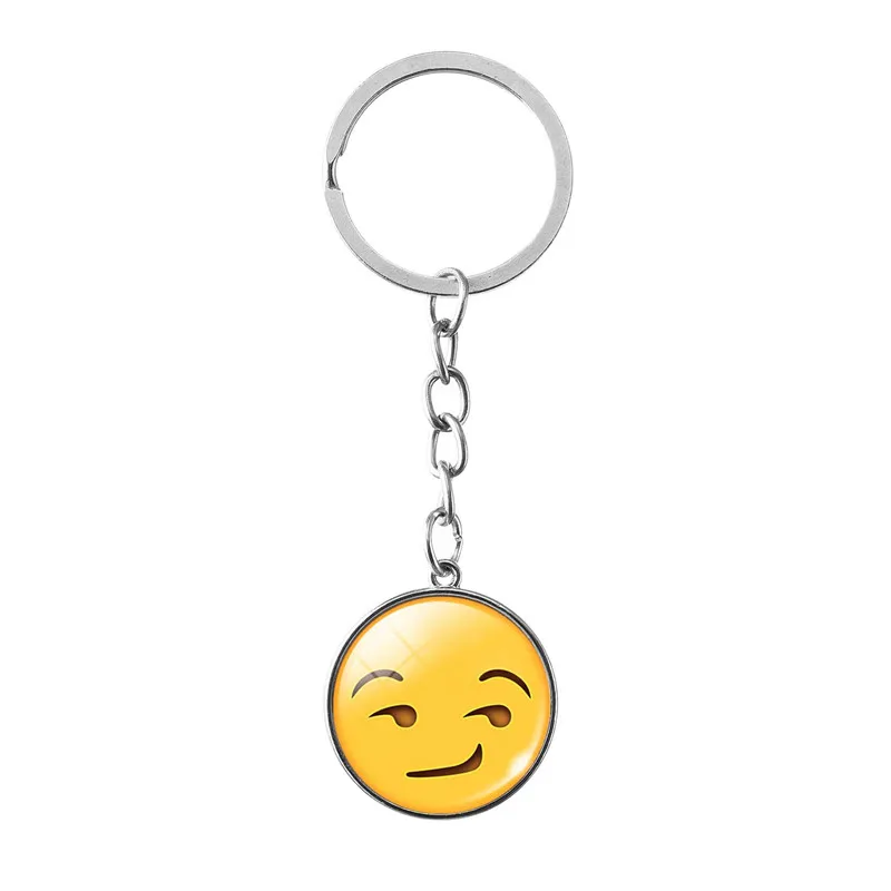 SMT162 41 Потрясающий классический желтый смайлик брелок Be Happy Emoticon ретро поп-арт кулон в черной ссылке украшения для выпускного - Цвет: SMT162 41