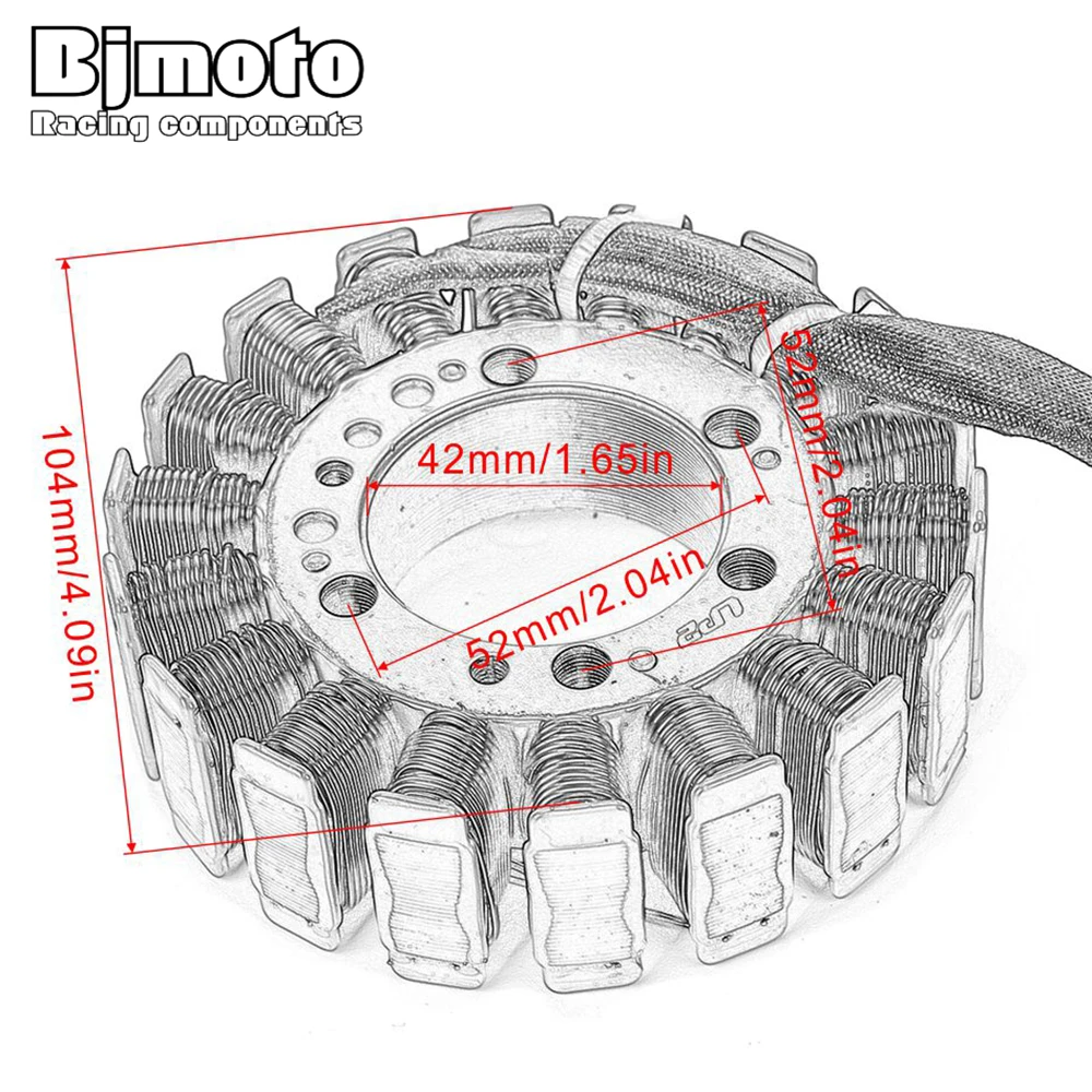 

BJMOTO Motorcycle Generator Magneto Stator Coil Solenoid For Yamaha 5EB-81410-00 YZF R6 1999 2000 2001 2002 YZFR6 1999-2002