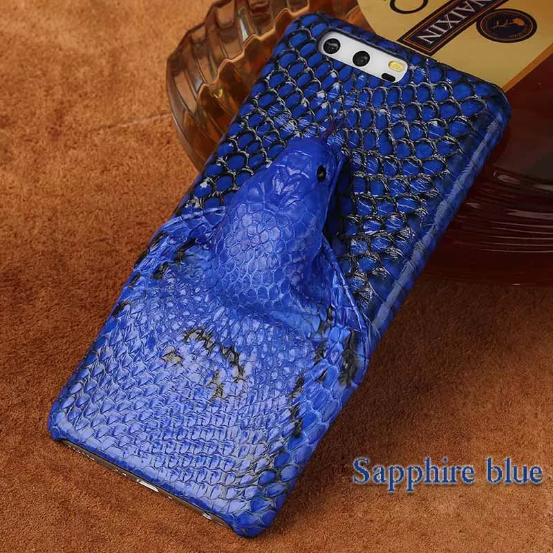 Blue Чехол для телефона HUAWEI mate 8, 9, 10, 20 csae для P8, P9, P10, P20 Lite, Pro, P, умный чехол, змеиная голова, чехол для Honor 7X8, 9 lite, 10, чехол - Цвет: Blue
