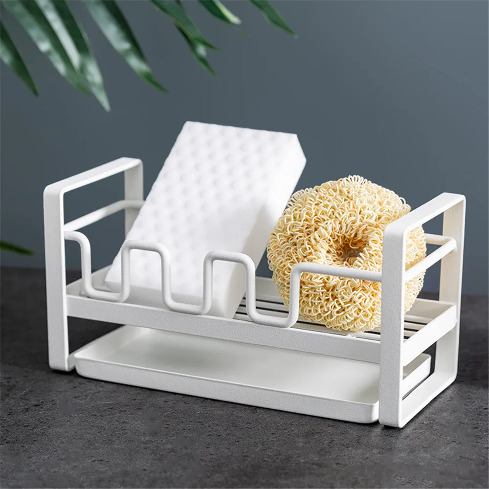 Полка для слива губки ванной корзина хранения мыла рук кухонная мочалка