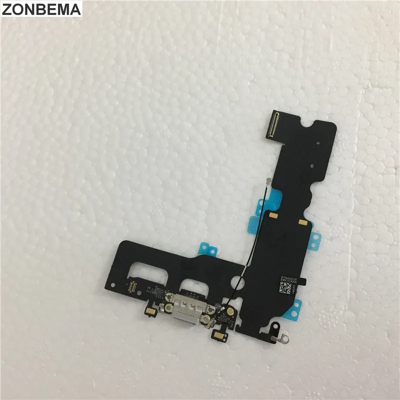 ZONBEMA 5pcs NEW Charger Charging Port Dock USB Connector Flex Cable For iPhone 7 Plus 4.7&quot 5.5&quot Headphone Audio Jack Ribbon |
