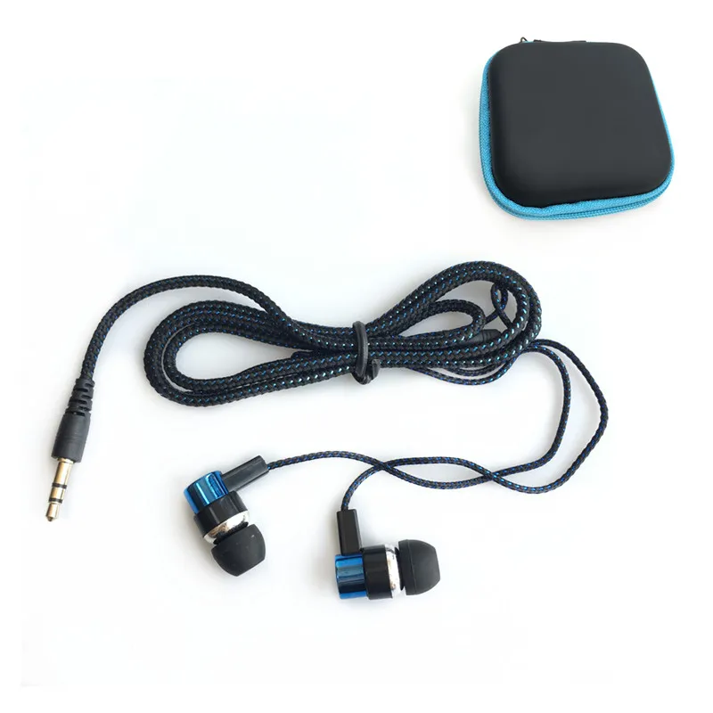 blue with case Наушники с шумоподавлением, наушники, стерео наушники для мобильного телефона, Android, Xiaomi, игровые для Iphone - Цвет: blue with case