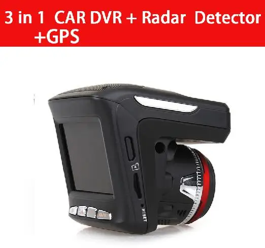 3 in 1 Русский 2 в 1 Автомобильный радар-детектор DVR, gps трекер 2," мини видеорегистратор HD 1280x1080P фиксированный и поток скорость обнаружения видео рекордер - Название цвета: 3 in 1
