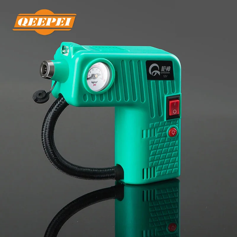 Зеленый Автомобиль qeepei воздушный насос Многофункциональный портативный электрический воздушный насос Мини Пневматический насос - Название цвета: Зеленый