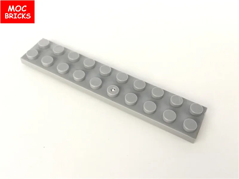100 шт./лот MOC кирпичи темно серые светло черные белые пластины 2X10 подходят для