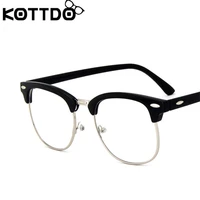 kottdo retro grade eye glasses frame for women myopia no degree glasses frame round metal mens glasses of 2019